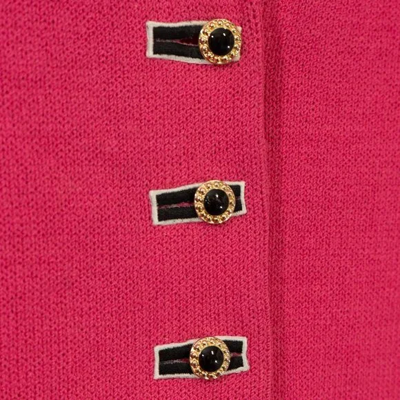St John Collection Catalina Knit Blazer Pink Power Jacket 90s Style Barbiecore - Picture 5 of 10